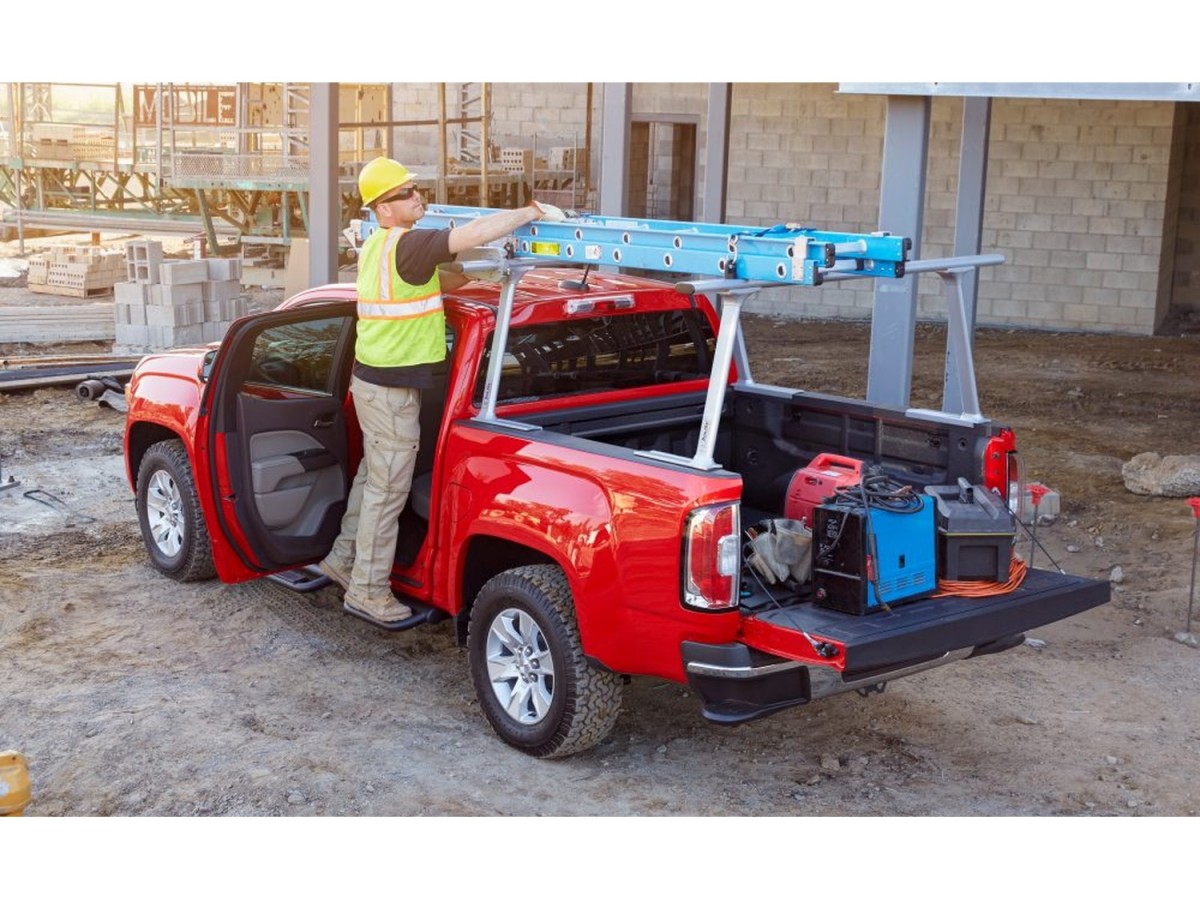 Chevrolet Complete Silver Aluminum TracRac Ladder Rack System By