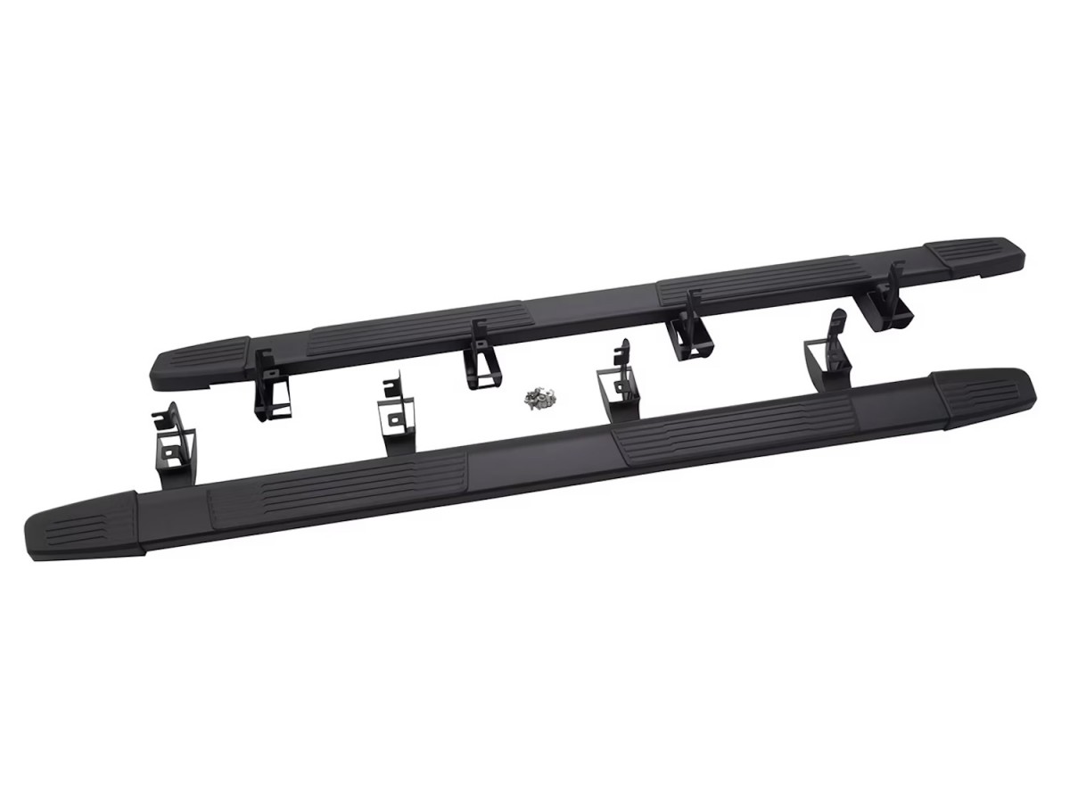 (^o^) Chevrolet 6 Inch Rectangular Wheel To Wheel Assist Steps In Black