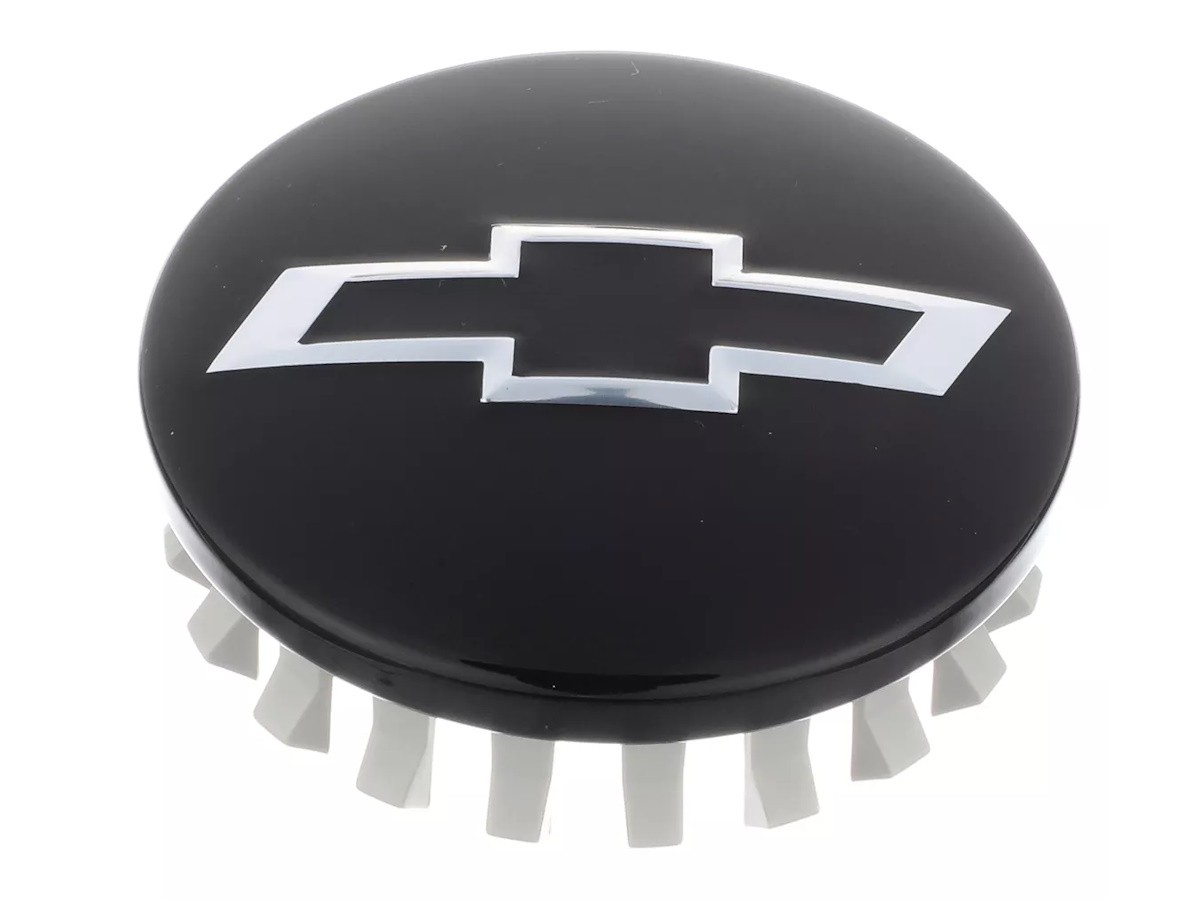 Chevrolet Wheel Center Cap In Black With Black/Chrome Bowtie