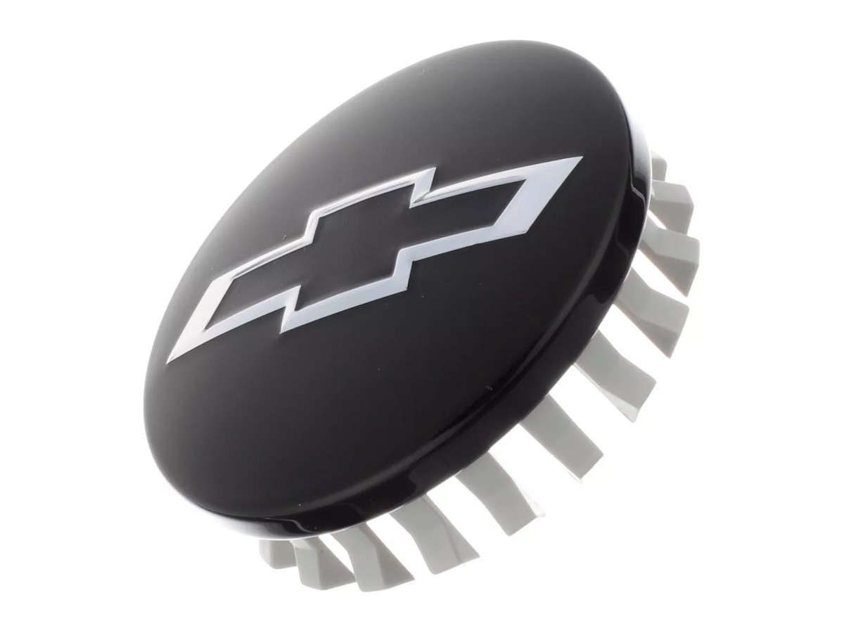 Chevrolet Wheel Center Cap In Black With Black/Chrome Bowtie