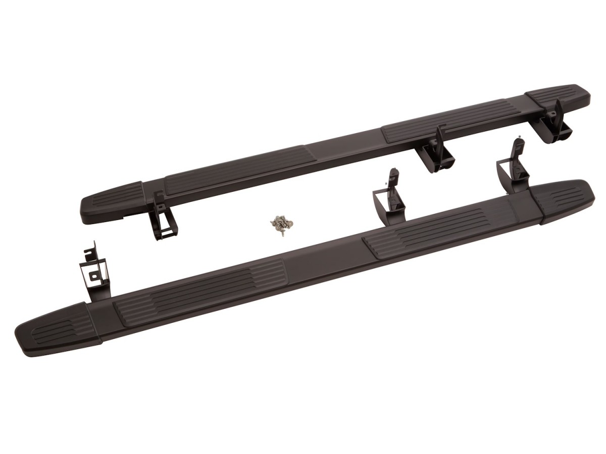 Chevrolet 6 Inch Rectangular Assist Steps In Black For Crew Cab