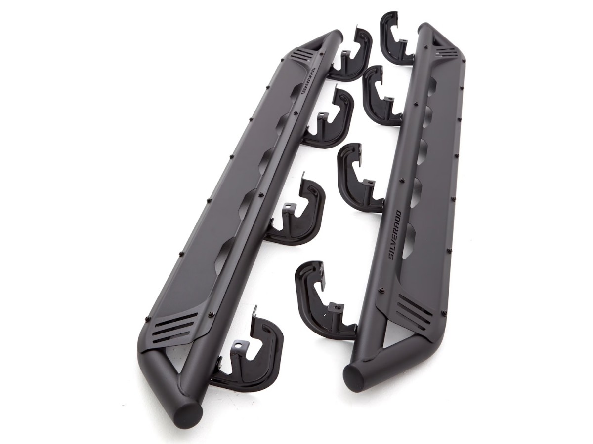 Chevrolet Sport Step Assist Steps In Black With Silverado Logo For