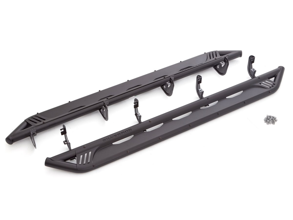 Chevrolet Sport Step Assist Steps In Black With Silverado Logo For