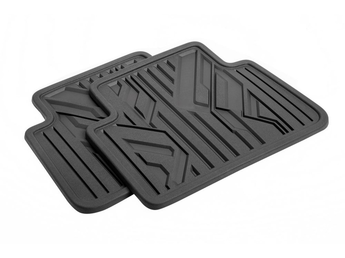 Chevrolet Second Row Premium All Weather Floor Mats In Jet Black