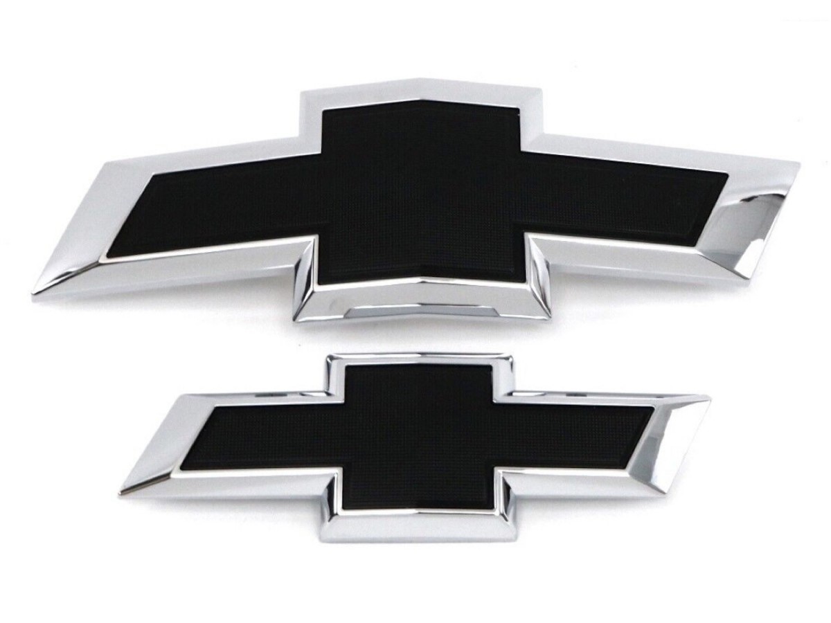 Chevrolet Black Bowtie Emblem Kit For Front And Rear - 85115644
