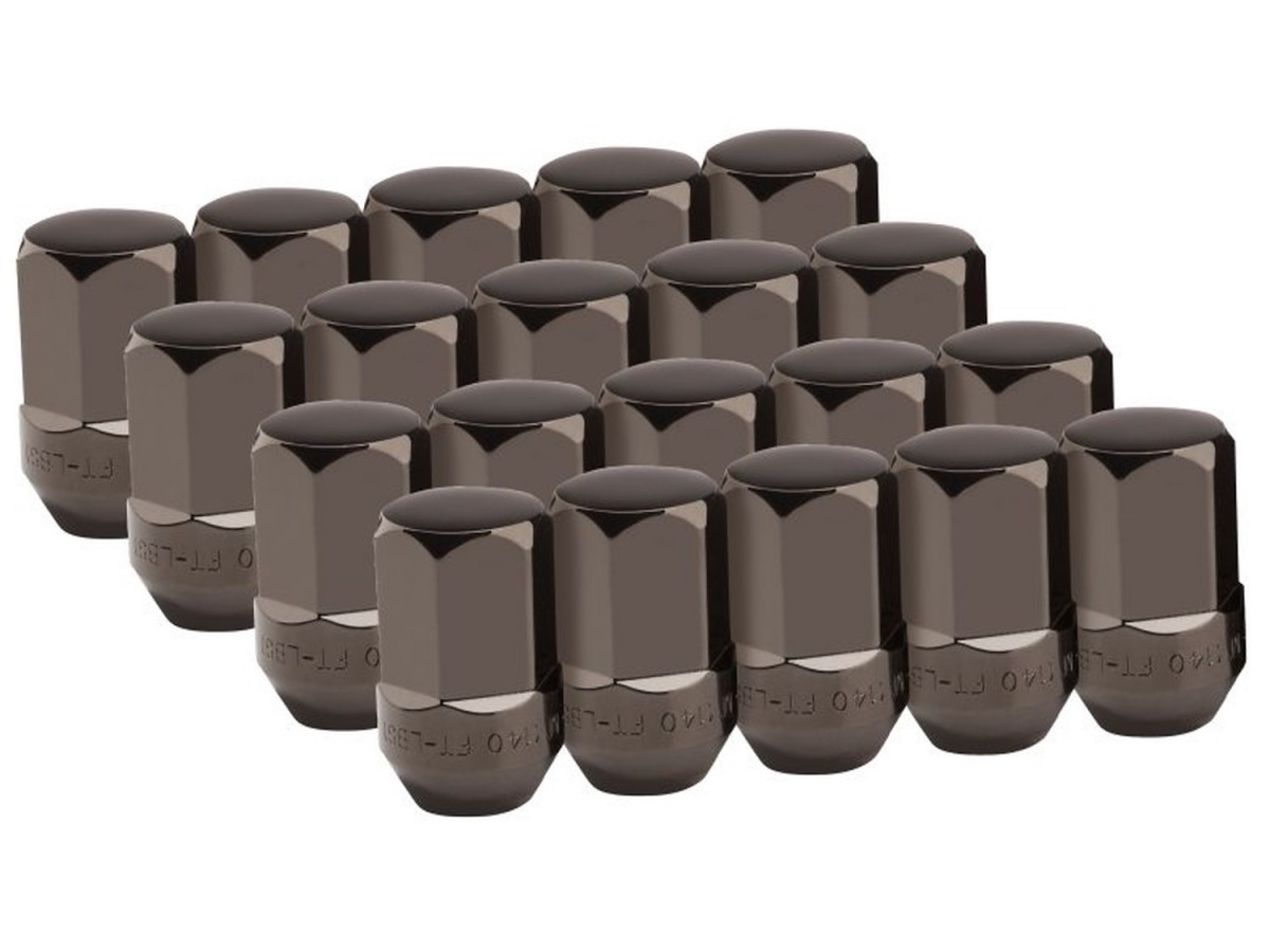 Chevrolet Wheel Lug Nuts In Black Kit Of 20 For Exposed Lugs