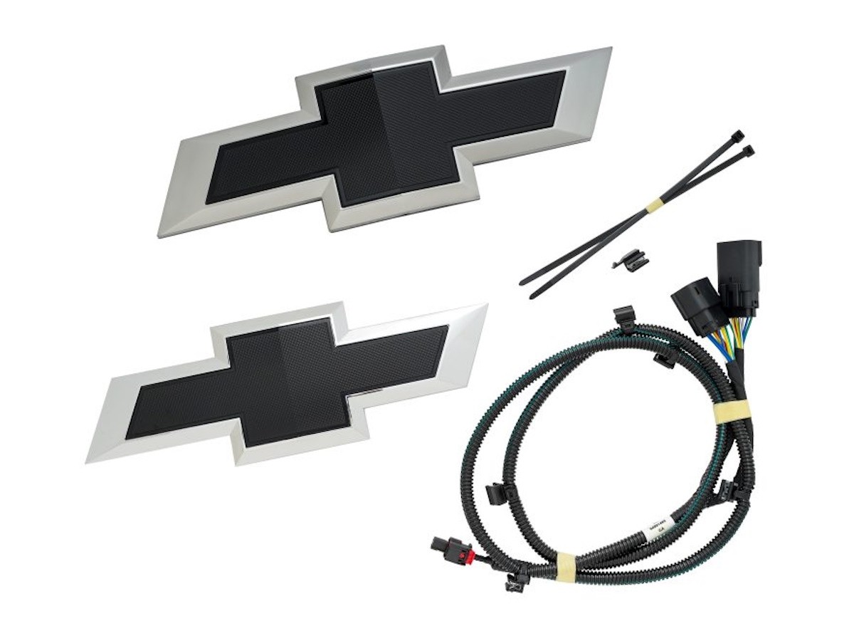 ＣＤＬ様　DC S Tホワイト、ブラック Chevrolet Black Bowtie Emblem Set With Front Illuminated And