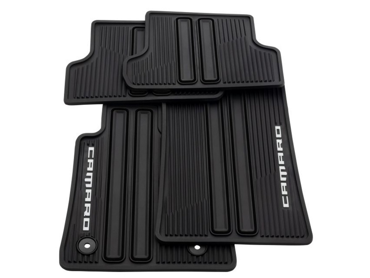 GM シボレー 純正OEM フロアマット 黒　ゴムマット　インパラ　カマロ Chevrolet All Weather Floor Mats First And Second Row In Jet Black