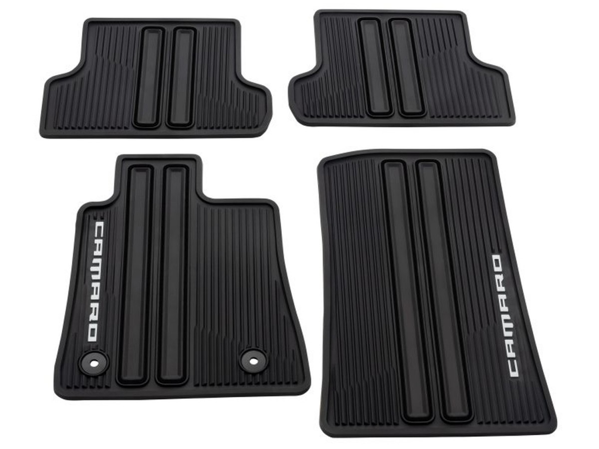 Chevrolet All Weather Floor Mats First And Second Row In Jet Black