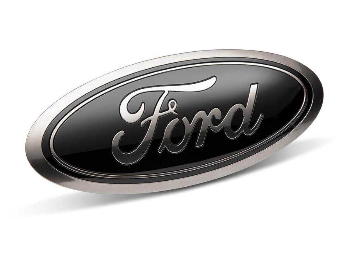 Genuine Ford Emblems - Ford Oval Smoke Chrome & Black Without Camera ...